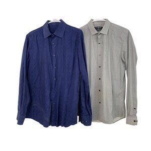 Lot Of Two Mens Button-Up Shirts Tasso Elba & Topman Medium GUC 8883